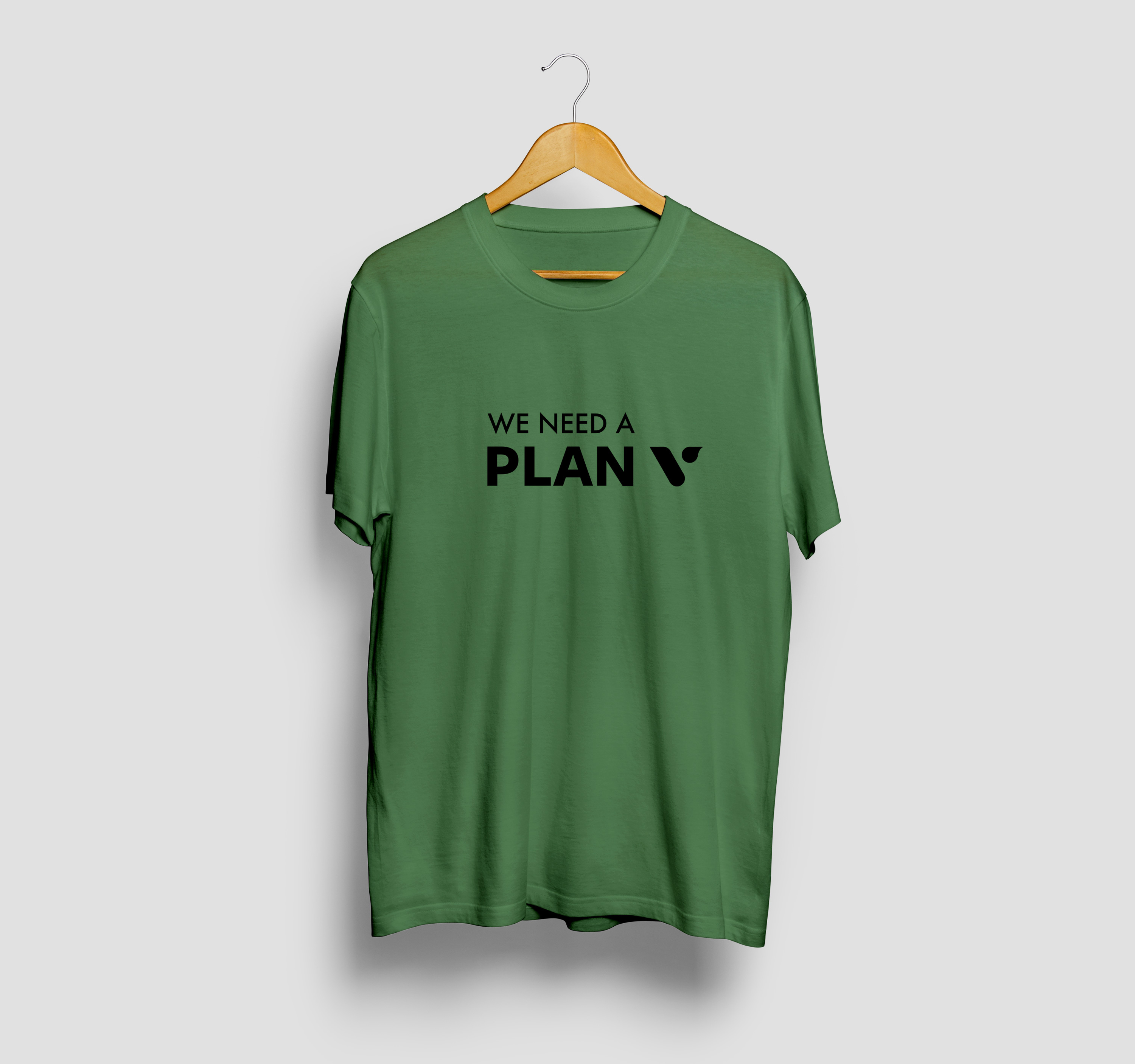 Plan V — green vegan T-shirt