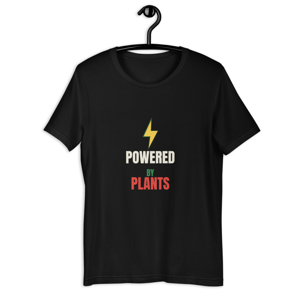 Powered by Plants — black T-shirt